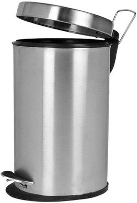 Princeware Pedal Bin Stainless Steel Dustbin Silver Princeware Pedal Bin Stainless Steel Dustbin Silver
