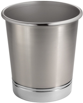 23% OFF on InterDesign York Metal Wastecan Stainless Steel Dustbin Silver