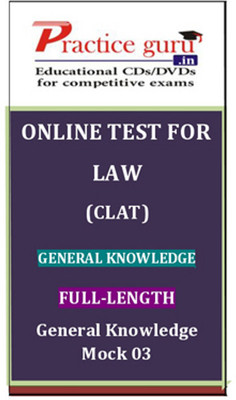 Practice Guru Law (CLAT) General Knowledge Full-length General Knowledge Mock 03 Online Test
