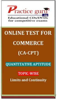 Practice Guru Commerce (CA - CPT) Quantitative Aptitude Topic-wise Limits and Continuity Online Test