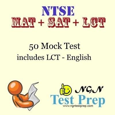NGN Test Prep NTSE - MAT + SAT + LCT : 50 Mock Test Includes LCT Online Test