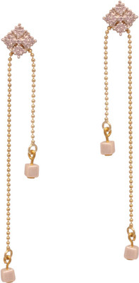 50% OFF on Vendee Fashion Statement-Making Golden Danglers Alloy Drop Earring