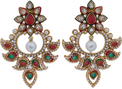 62% OFF on Hyderabadi Abhushan Flower Cubic Zirconia, Pearl Alloy Dangle Earring 62% OFF on Hyderabadi Abhushan Flower Cubic Zirconia, Pearl Alloy Dangle Earring