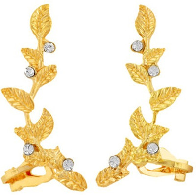 Style Fiesta Shimmer Leaf Ear Cuffs Alloy Cuff Earring