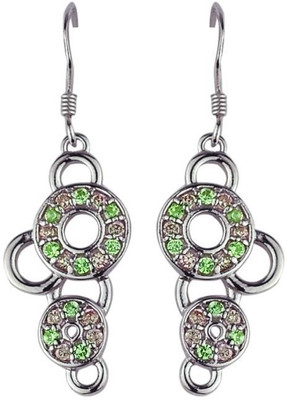 30% OFF on Exxotic Jewelz Circle Spark Rhodium Plated Silver Dangle Earring