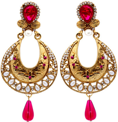 61% OFF on Hyderabadi Abhushan Moon Cubic Zirconia, Pearl Alloy Dangle Earring 61% OFF on Hyderabadi Abhushan Moon Cubic Zirconia, Pearl Alloy Dangle Earring