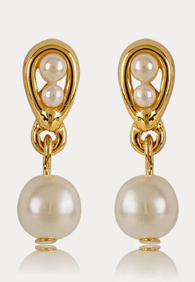 4% OFF on Estelle 310/715 ER SMP BG WHITE PEARL Alloy Drop Earring