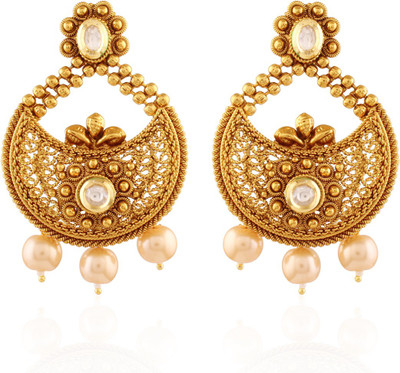 Panjarat Prime Brass Chandbali Earring