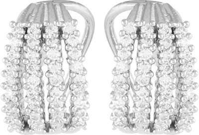 55% OFF on Affinity Alluring CZ Silver toned four Lined K Cubic Zirconia Silver, Alloy Stud Earring 55% OFF on Affinity Alluring CZ Silver toned four Lined K Cubic Zirconia Silver, Alloy Stud Earring