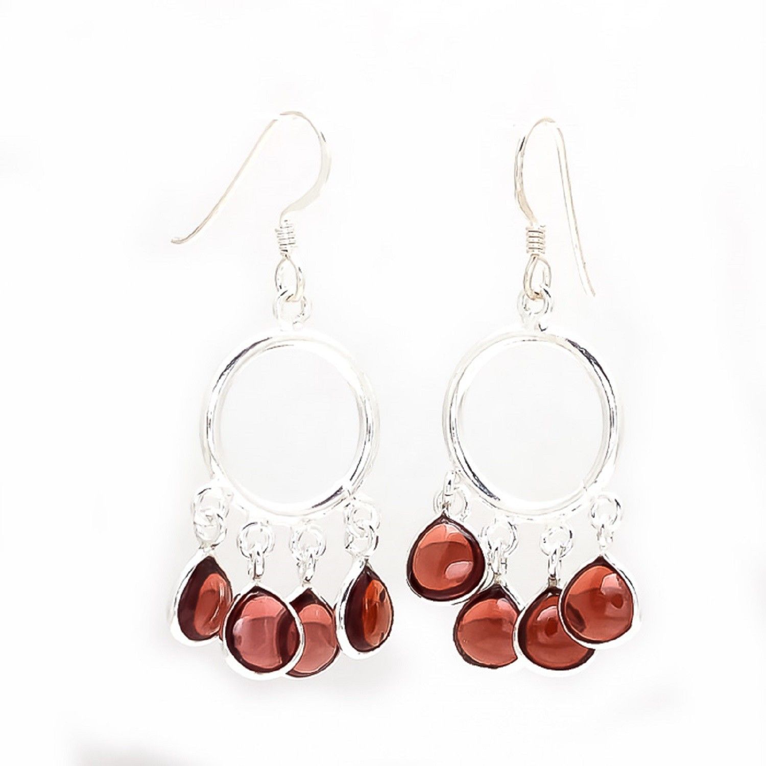 56% OFF on Kirti Gems Vintage Style Garnet Sterling Silver Dangle Earring