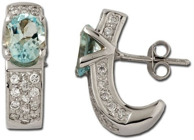 30% OFF on Exxotic Jewelz Contemporary Rhodium Plated Silver Stud Earring