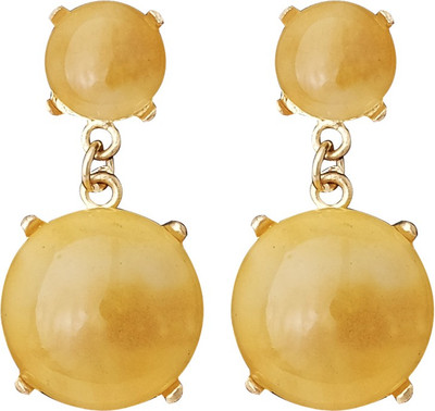 42% OFF on Super Drool The Golden Drops K Metal Drop Earring