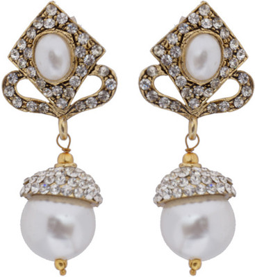 59% OFF on Hyderabadi Abhushan Diamond Cubic Zirconia, Pearl Alloy Drop Earring 59% OFF on Hyderabadi Abhushan Diamond Cubic Zirconia, Pearl Alloy Drop Earring