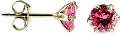 30% OFF on Exxotic Jewelz Fashion Pink Rhodium Plated Silver Stud Earring