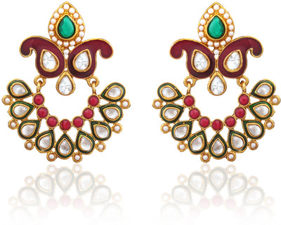 77% OFF on Zaveri Pearls ZPFK266 Alloy Chandelier Earring