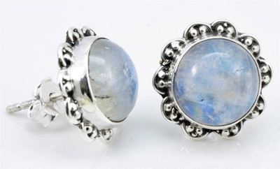 56% OFF on YugshaJewels Sparkling Moonstone Sterling Silver Stud Earring
