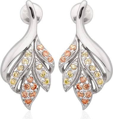 30% OFF on Exxotic Jewelz Stylish Petal Rhodium Plated Silver Dangle Earring