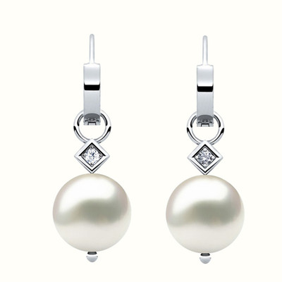 40% OFF on JacknJewel Fresh 18K White Gold Plated 18 K Pearl Gold Drop Earring