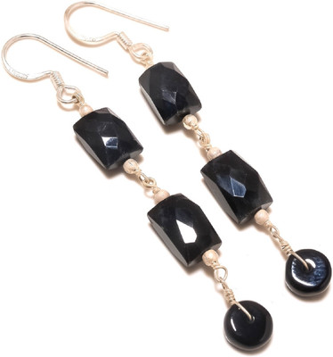 73% OFF on Kirti Gems Sterling Silver Plated Onyx Sterling Silver Dangle Earring