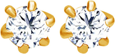 40% OFF on JacknJewel Belle Diamond 14K Yellow Gold Plated 14 K Diamond Gold Stud Earring