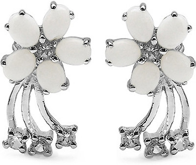Johareez Rhodium Plated Silver Stud Earring Johareez Rhodium Plated Silver Stud Earring