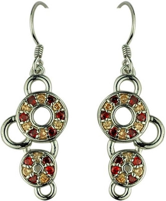 30% OFF on Exxotic Jewelz Circle Spark Rhodium Plated Silver Dangle Earring