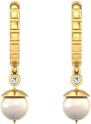 40% OFF on JacknJewel Bali 14K Yellow Gold Plated 14 K Pearl Gold Drop Earring