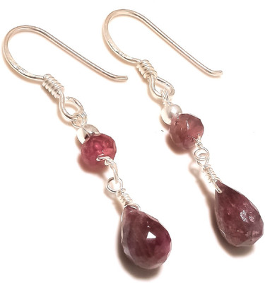60% OFF on Kirti Gems Sterling Silver Plated Tourmaline Sterling Silver Dangle Earring
