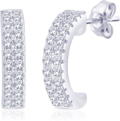 Peora Rhodium Plated Alloy Stud Earring Peora Rhodium Plated Alloy Stud Earring