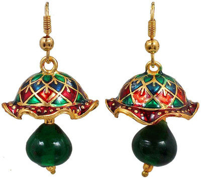 47% OFF on Maayra Elegant Meenakari Brass Jhumki Earring