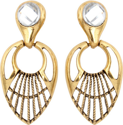 64% OFF on Big Tree 4ever Young Yellow Gold Plated Crystal Alloy Drop Earring