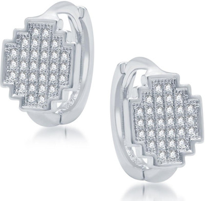 82% OFF on Sukkhi Gleaming Micro Pave Rhodium Plated Cubic Zirconia Alloy Hoop Earring 82% OFF on Sukkhi Gleaming Micro Pave Rhodium Plated Cubic Zirconia Alloy Hoop Earring