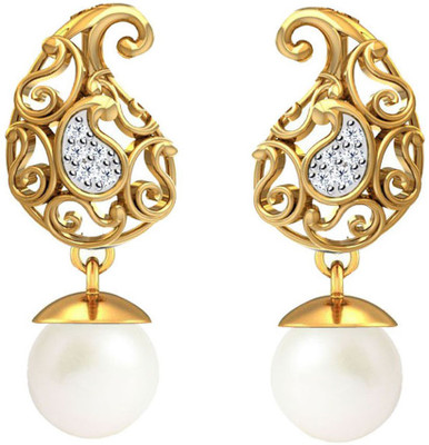 40% OFF on JacknJewel Bali 18K Yellow Gold Plated 18 K Pearl Gold Drop Earring
