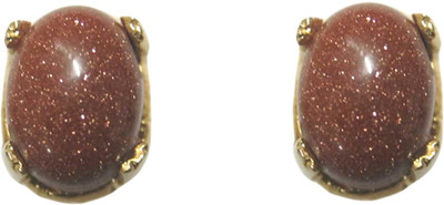 Vinayak topsstsunstone 18K Yellow Gold Plated Quartz Alloy Stud Earring Vinayak topsstsunstone 18K Yellow Gold Plated Quartz Alloy Stud Earring