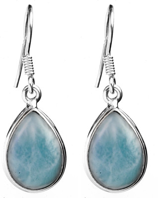 16% OFF on Exotic India Larimar Sterling Silver Dangle Earring