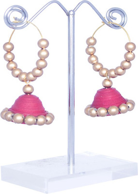 Kalarasika Beaded Paper Hoop Earring Kalarasika Beaded Paper Hoop Earring