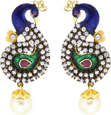50% OFF on Peora Colourful Peacock Alloy Dangle Earring 50% OFF on Peora Colourful Peacock Alloy Dangle Earring