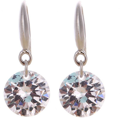 ISweven Newest Silver Gold Plated Cubic Zircon Dangle For Girls 14*8MM Fashion Jewelry Top Quality Alloy Dangle Earring