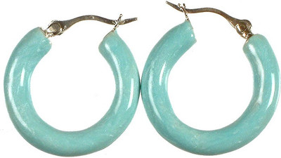 16% OFF on Exotic India Enamels Sterling Silver Hoop Earring