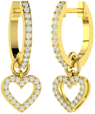 Giovance Lusita 18 K Diamond Gold Huggie Earring Giovance Lusita 18 K Diamond Gold Huggie Earring