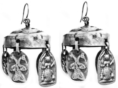 16% OFF on Exotic India Tribal Goddess Kali Umbrella Sterling Silver Dangle Earring