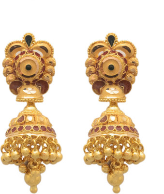 7% OFF on Paliwal Jewelers Caarwan 22 K Gold Jhumki Earring