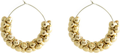 Fida Gold Beaded Copper Hoop Earring Fida Gold Beaded Copper Hoop Earring