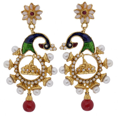 64% OFF on Hyderabadi Abhushan Peacock Pearl Alloy Drop Earring 64% OFF on Hyderabadi Abhushan Peacock Pearl Alloy Drop Earring