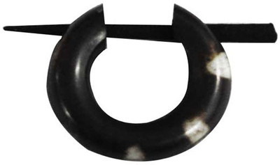 25% OFF on Little Goa Black & White Plastic Body Piercing Acrylic Huggie Earring