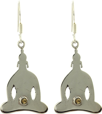 Exotic India Kundalini Chakra Sterling Silver Dangle Earring