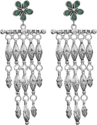 15% OFF on Exotic India Faceted Onyx Sterling Silver Drop Earring