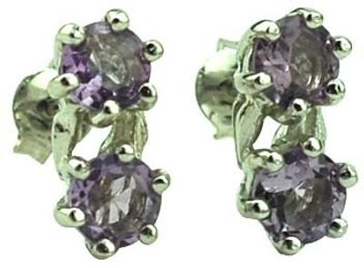 33% OFF on Exxotic Jewelz Contemporary Rhodium Plated Silver Stud Earring