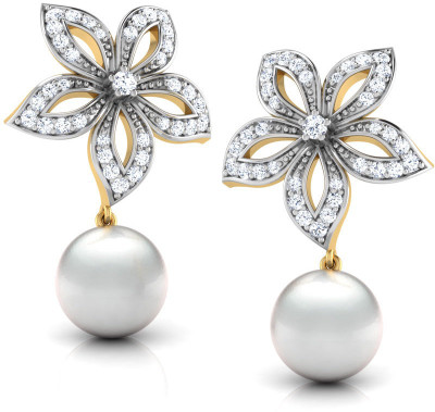 Caratlane Daisy 18 K Diamond Pearl Gold Drop Earring On Caratlane Daisy 18 K Diamond Pearl Gold Drop Earring On Flipkart Paisawapas