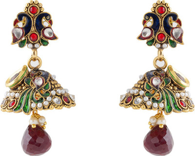 24% OFF on moKanc Fine Craftsmanship Brass Jhumki Earring